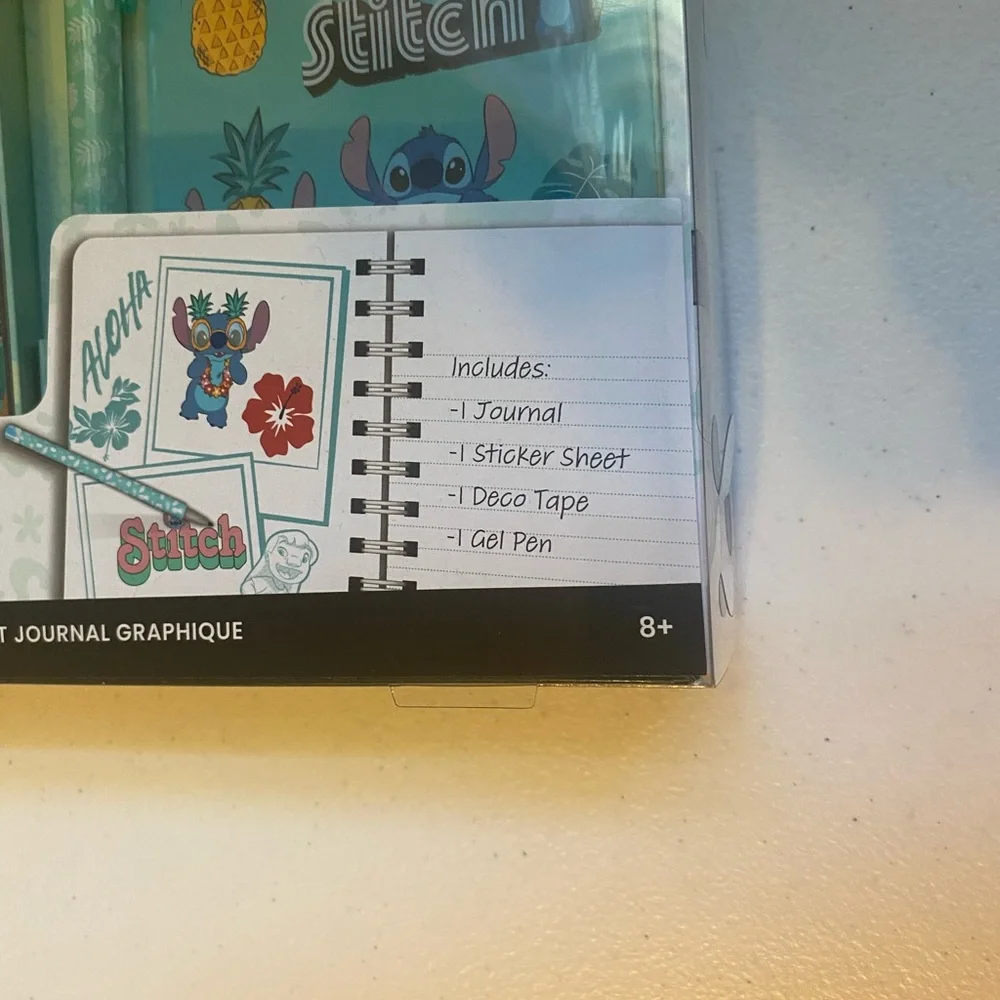 Disney Stitch Graphic Journaling Design Set - Teal & Yellow